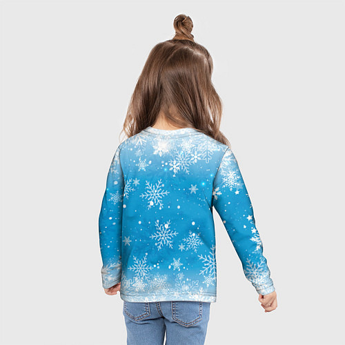 Детский лонгслив Милый дракошка в свитере / 3D-принт – фото 6