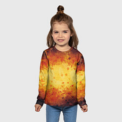 Лонгслив детский Абстракция - yellow scales, цвет: 3D-принт — фото 2