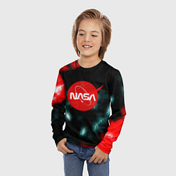 Лонгслив детский NASA космос краски, цвет: 3D-принт — фото 2