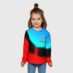 Лонгслив детский AUDI sport brend color, цвет: 3D-принт — фото 2
