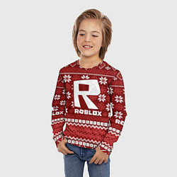 Лонгслив детский Roblox christmas sweater, цвет: 3D-принт — фото 2