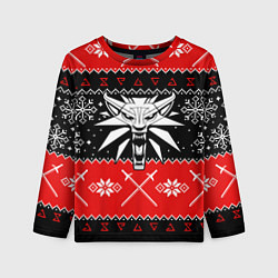 Лонгслив детский The Witcher christmas sweater, цвет: 3D-принт