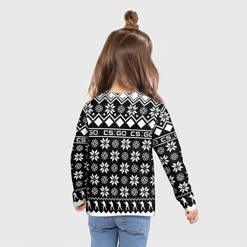 Детский лонгслив CS GO christmas sweater / 3D-принт – фото 6