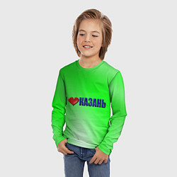 Лонгслив детский Любящие город Казань, цвет: 3D-принт — фото 2