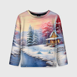 Детский лонгслив Сказочная метель подарков