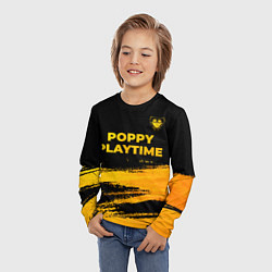 Лонгслив детский Poppy Playtime - gold gradient посередине, цвет: 3D-принт — фото 2