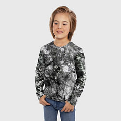 Лонгслив детский Белый лес камуфляж, цвет: 3D-принт — фото 2