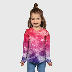 Лонгслив детский Абстракция - сине-красный беспорядок, цвет: 3D-принт — фото 2