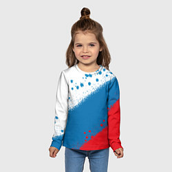 Лонгслив детский Российский триколор, цвет: 3D-принт — фото 2