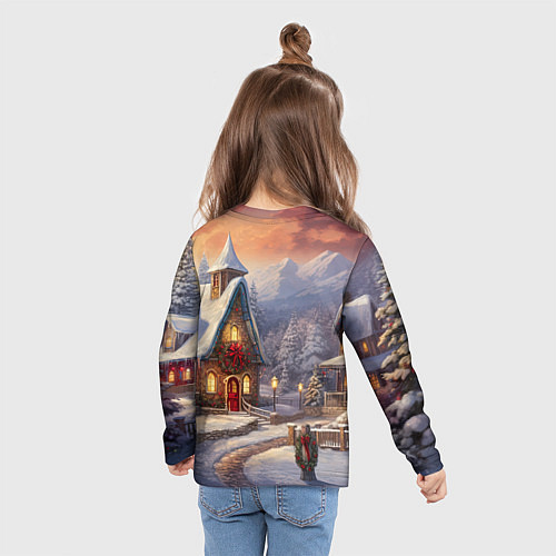 Детский лонгслив Дракоша 2024 новогодний символ года / 3D-принт – фото 6