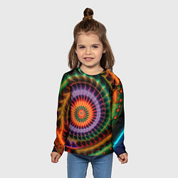 Лонгслив детский Фрактальная абстракция, цвет: 3D-принт — фото 2