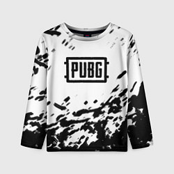 Детский лонгслив PUBG black color splash game