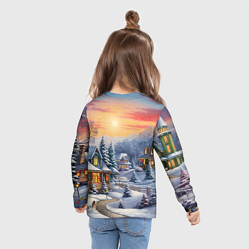 Детский лонгслив Новый год 2024 символ года дракон / 3D-принт – фото 6