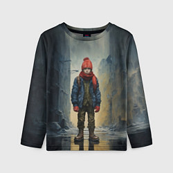 Детский лонгслив Юный хулиган в тяжелых ботинках