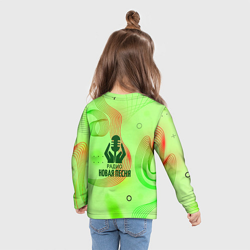 Детский лонгслив Радио Новая Песня с молнией / 3D-принт – фото 6