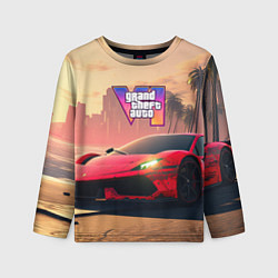 Лонгслив детский GTA 6 спортивное авто, цвет: 3D-принт