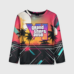 Лонгслив детский GTA 6 night logo, цвет: 3D-принт