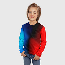 Лонгслив детский Неоновый градиент краски, цвет: 3D-принт — фото 2