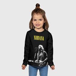 Лонгслив детский Группа Nirvana Курт Кобейн, цвет: 3D-принт — фото 2