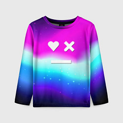 Детский лонгслив Love death robots neon gradient serial