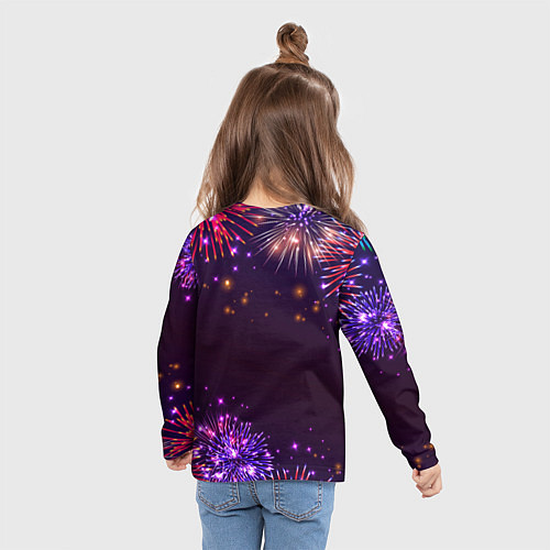 Детский лонгслив Праздничная Любовь: фейерверк / 3D-принт – фото 6