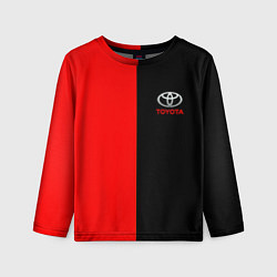 Детский лонгслив Toyota car красно чёрный