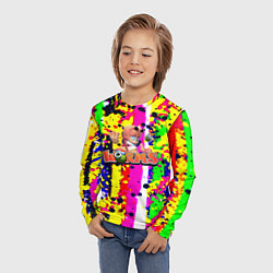 Лонгслив детский Worms true colors, цвет: 3D-принт — фото 2