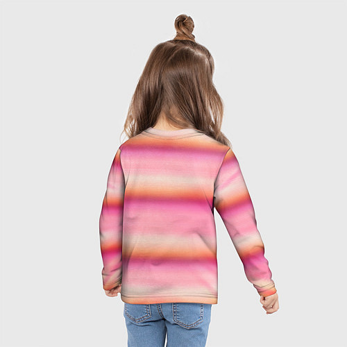 Детский лонгслив Энид Синклер - арт и текстура розового свитера / 3D-принт – фото 6