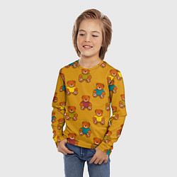 Лонгслив детский Мишки в свитере, цвет: 3D-принт — фото 2