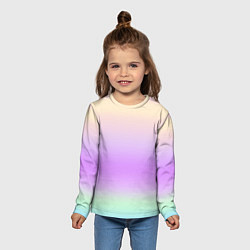 Лонгслив детский Голографический яркий градиент, цвет: 3D-принт — фото 2