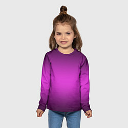 Лонгслив детский Сливовый градиент, цвет: 3D-принт — фото 2