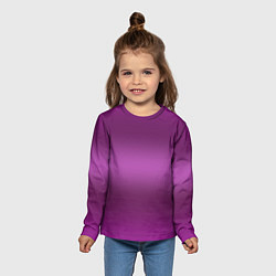Лонгслив детский Темный сливовый с переливом, цвет: 3D-принт — фото 2