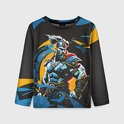 Лонгслив детский Крутой викинг, цвет: 3D-принт
