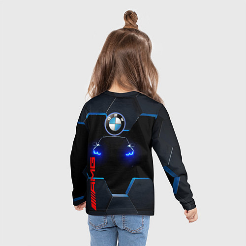 Детский лонгслив Тень BMW / 3D-принт – фото 6