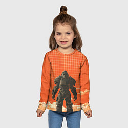 Лонгслив детский Воин в броне Братства Стали, цвет: 3D-принт — фото 2