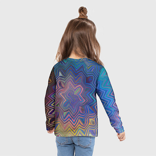Детский лонгслив Абстрактная мандала / 3D-принт – фото 6