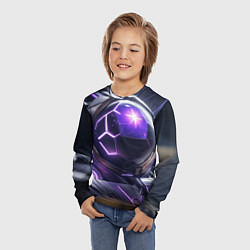 Лонгслив детский Чероно фиолетовый киборг, цвет: 3D-принт — фото 2