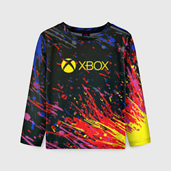 Лонгслив детский Xbox краски текстура, цвет: 3D-принт