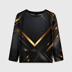 Детский лонгслив Gold luxury black abstract