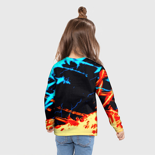 Детский лонгслив Horizon zero dawn огонь и лёд / 3D-принт – фото 6