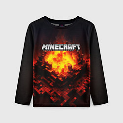 Лонгслив детский Minecraft огненные кубики, цвет: 3D-принт