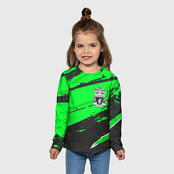 Лонгслив детский Liverpool sport green, цвет: 3D-принт — фото 2