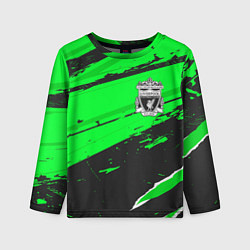 Лонгслив детский Liverpool sport green, цвет: 3D-принт