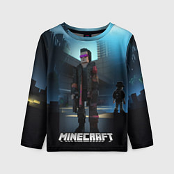 Лонгслив детский Minecraft cyberpunk style, цвет: 3D-принт