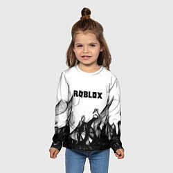 Лонгслив детский Roblox flame текстура, цвет: 3D-принт — фото 2