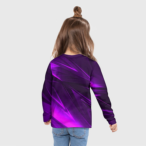 Детский лонгслив Linkin park neon stripes logo / 3D-принт – фото 6