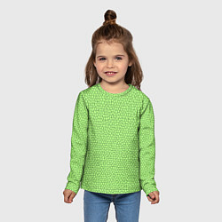 Лонгслив детский Светло-зелёный мозаика, цвет: 3D-принт — фото 2