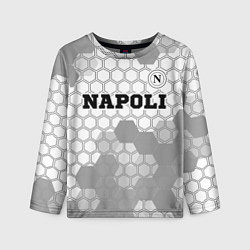 Лонгслив детский Napoli sport на светлом фоне посередине, цвет: 3D-принт