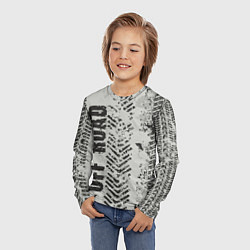 Лонгслив детский Бездорожье - следы, цвет: 3D-принт — фото 2