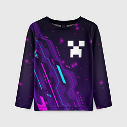 Лонгслив детский Minecraft neon gaming, цвет: 3D-принт